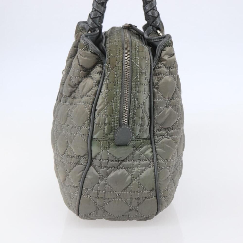 Christian Dior Canage Hand Bag Nylon Gray Silver Auth 147959 - Picture 4 of 16